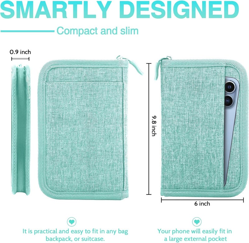 TOPBAG Passport Holder for Travel, Women Rfid Blocking Passport Wallet, Travel Essentials Premium Wallets, Waterproof Passport Holders Bag for Men Traveling, Travel Document Organizer Credit Cards Case - Image 2